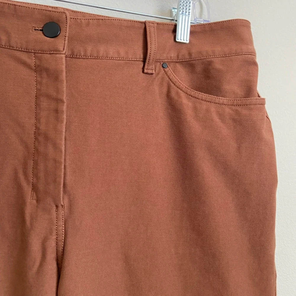 Lululemon City Sleek 5 Pocket Wide Leg‎ Pants Roasted Brown Warpstreme Size 33